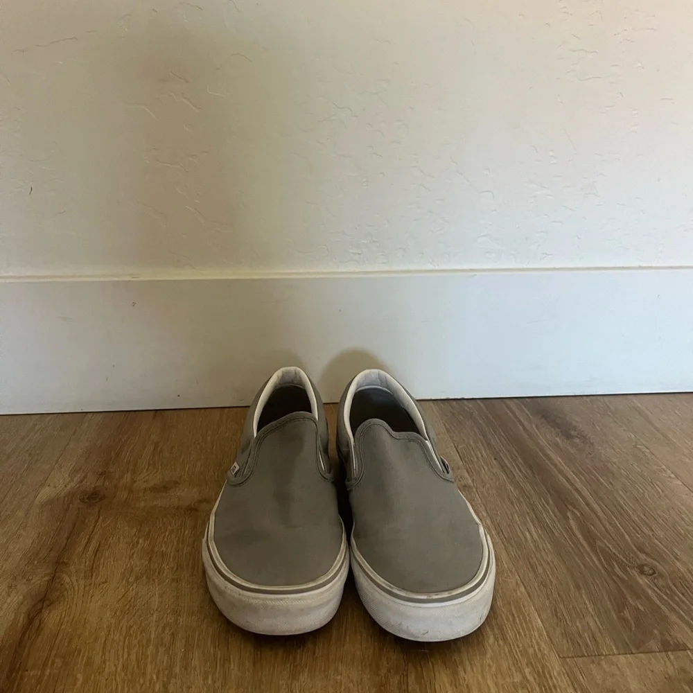 Gray Slip-On Vans - Picture 1 of 6